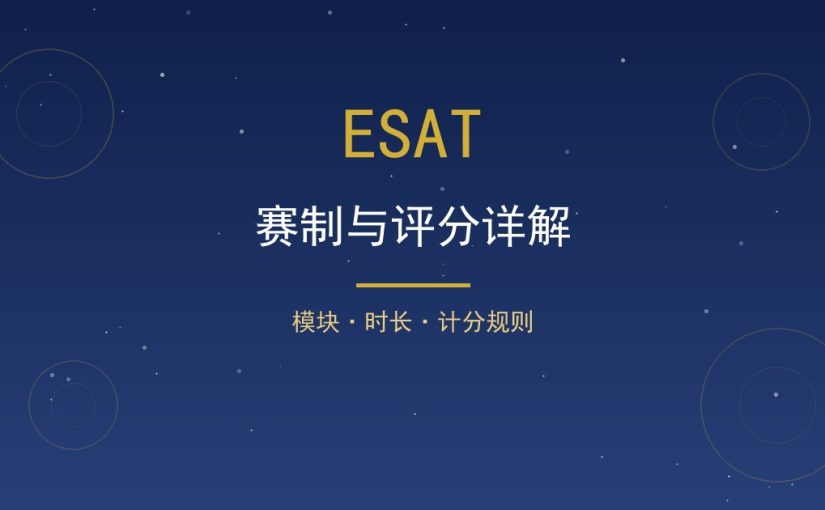 ESAT赛制与评分规则详解：模块、时长与计分规则